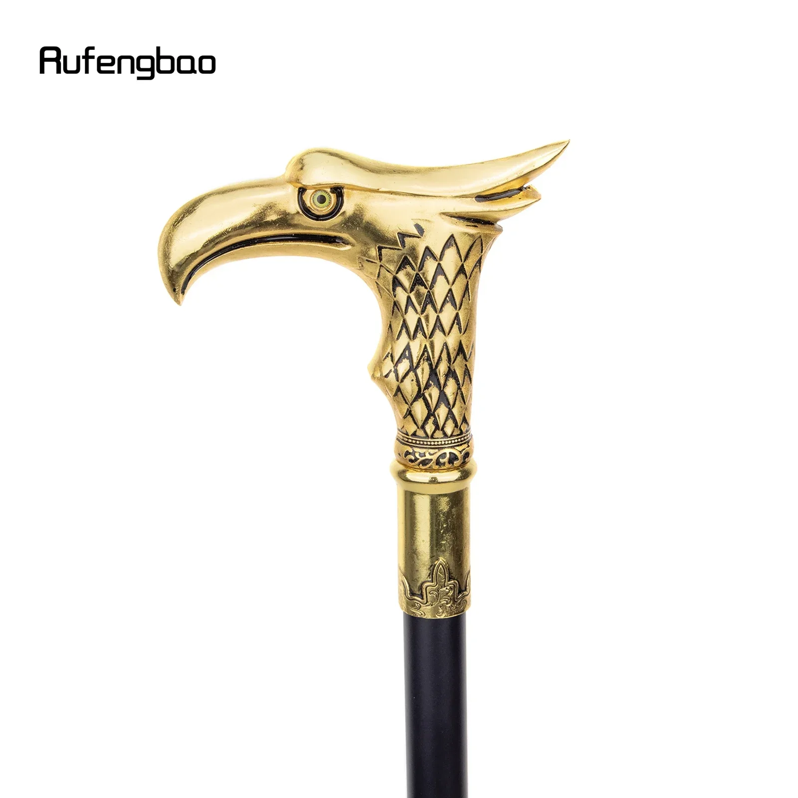 Bastone da passeggio alla moda con giunto singolo Golden Eagle Bastone da passeggio decorativo per vampiro Cospaly Party Crosier di Halloween 93 cm