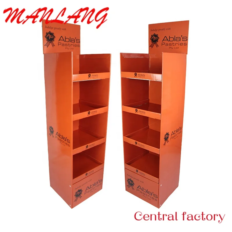 Cardboard Promotional Display Shelf, Retail Corrugated Paper Material Cardboard Display Stand for Promotion