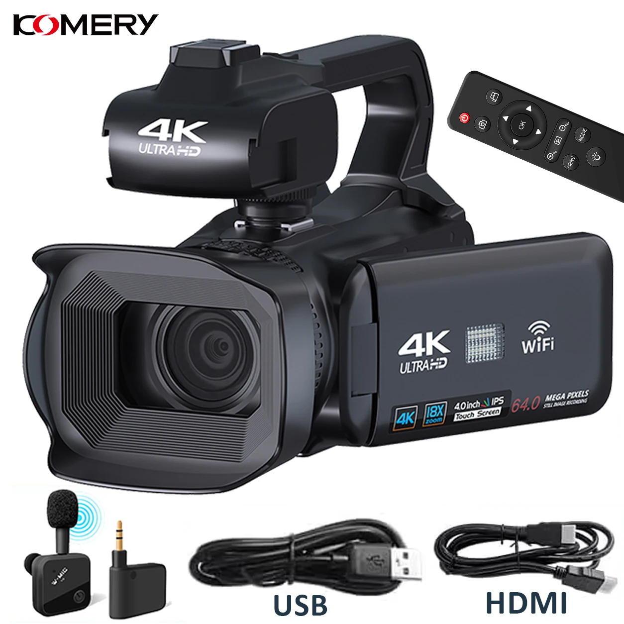 4K 4K Ultra HD Video Camcorder 64MP Digital Cemera Fotografia AF WIFI 18X Zoom 4 Inch Touch Screen Webcam Handheld Stabilizer - Aliexpress Deal