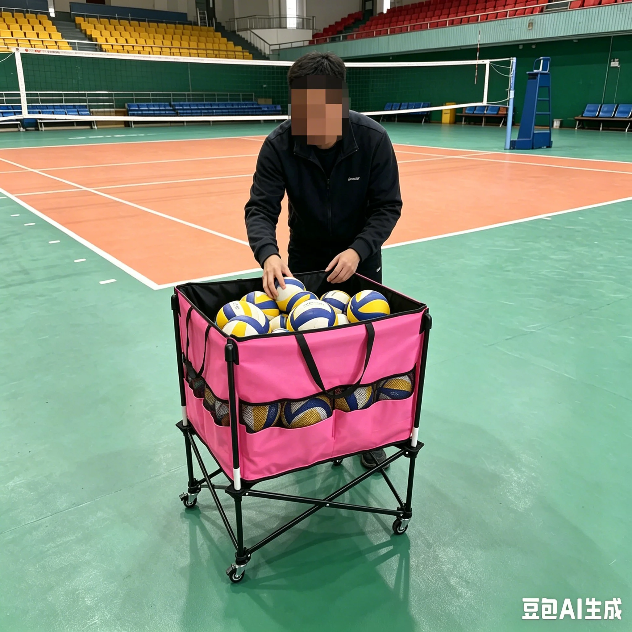 portable-outdoor-sports-equipment-storage-rack-foldable-ball-car-basketball-cart-volleyball-storage-shelf-no-brand
