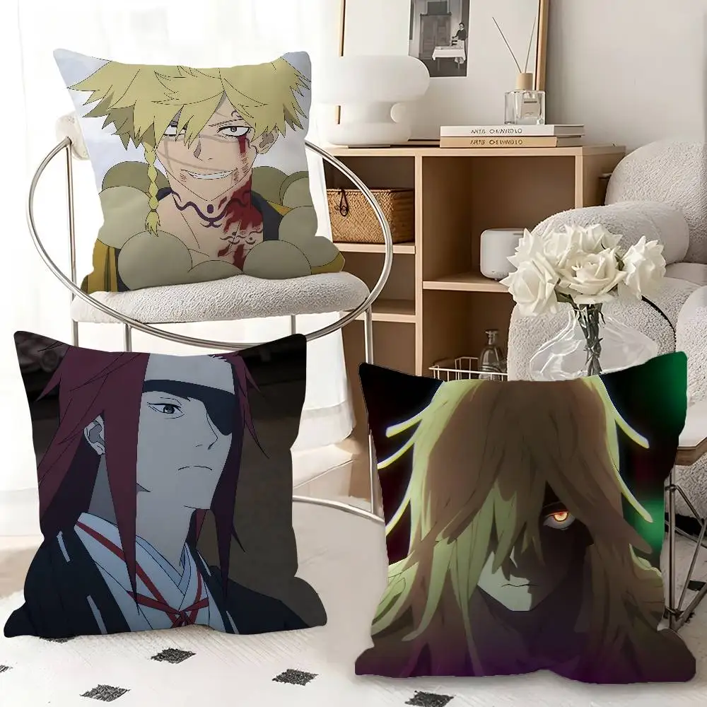 1pc Anime Hell's Paradise Pillow Case Fashion Square Pillowcase Bedroom Sofa Room Ins Decoration Leisure