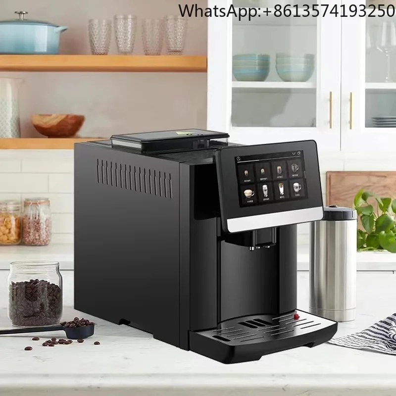 

Super Fully Automatic Electric Coffee Machine 19 Programmable Options Auto Cleaning French Stainless Steel Household Hotel 2L