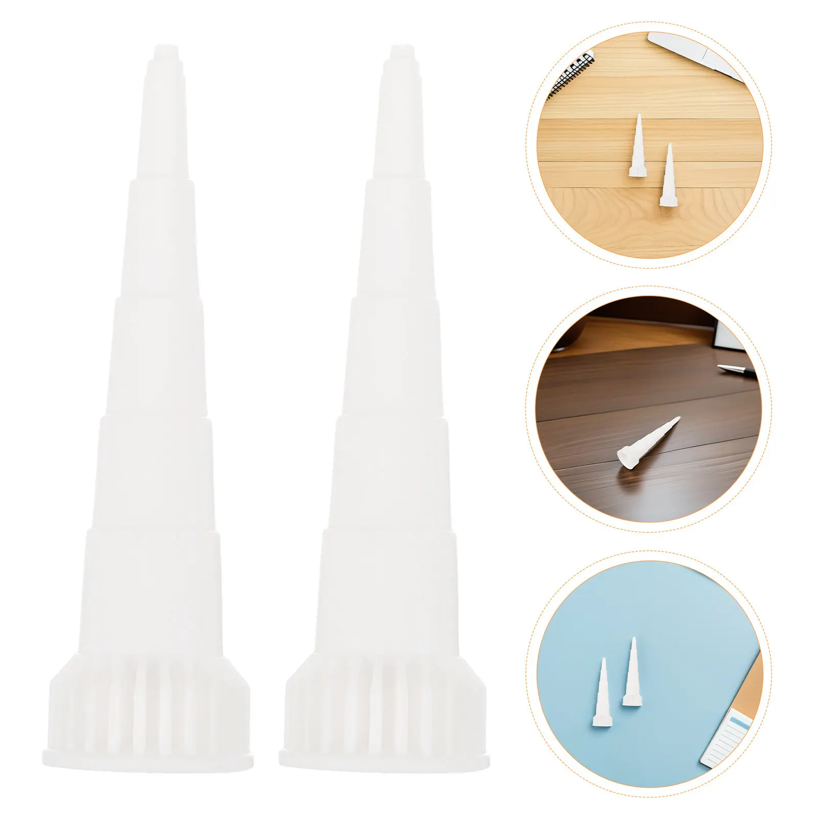25Pcs Plastic Caulking Nozzle Tips High Pressure Resistant Easy Removal Versatile Caulking Tube Adapter Sealant Application