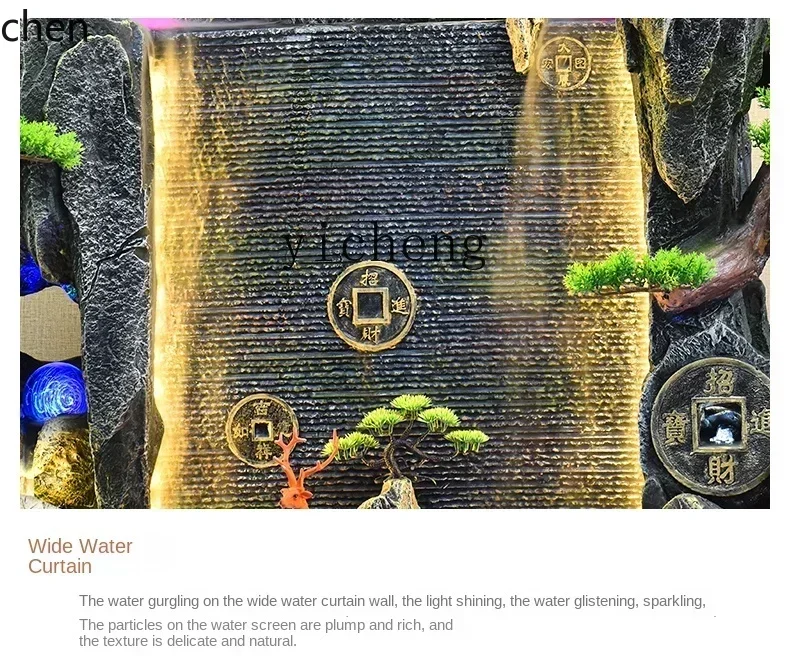 H29-  large rockery fountain circulating water and flowing water lucky feng shui wheel decorative ornament