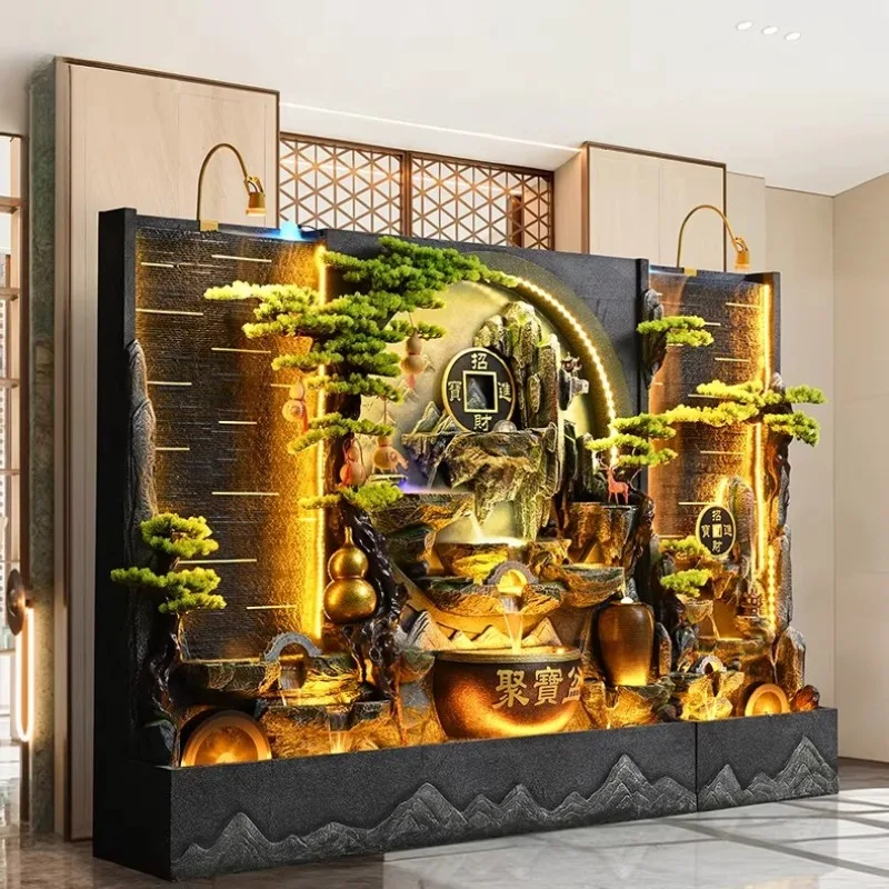 Living Room Office Water Curtain Wall Screen Fountain Landscape Courtyard Villa Decoration Ornaments