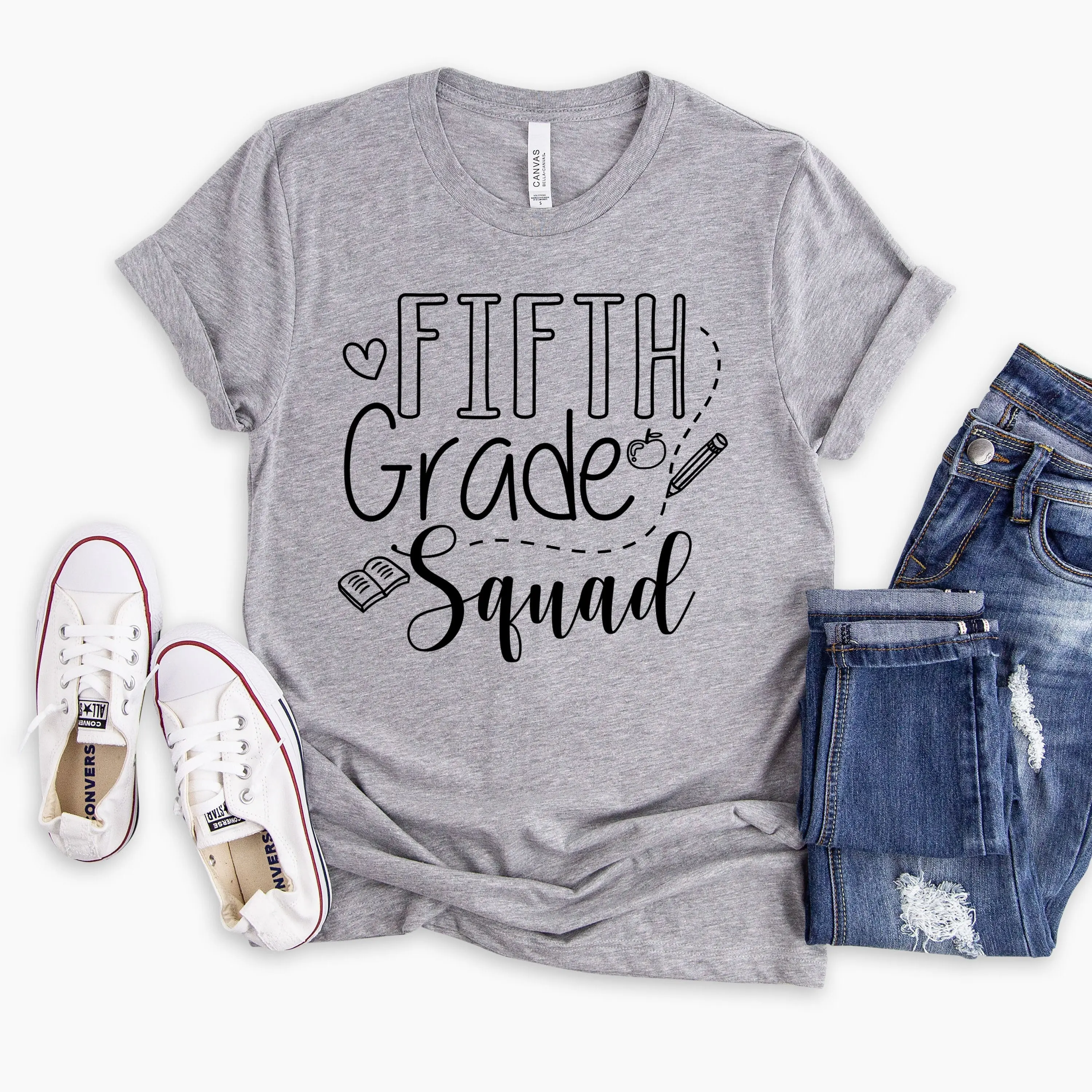 5th grade squad back to school teacher shirt T oh hey fifth tee