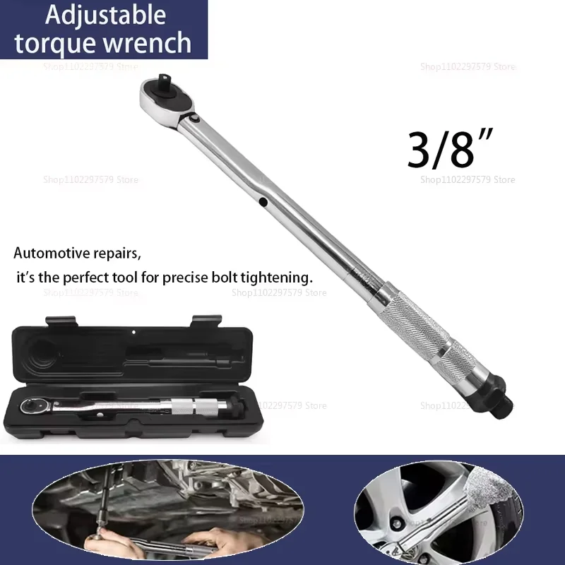 

Микрометр 19-110 Нм, инструмент для разборки автомобиля, мотоцикла, профессиональный регулируемый динамометрический ключ, гаечный ключ 3/8 дюйма, ручной инструмент