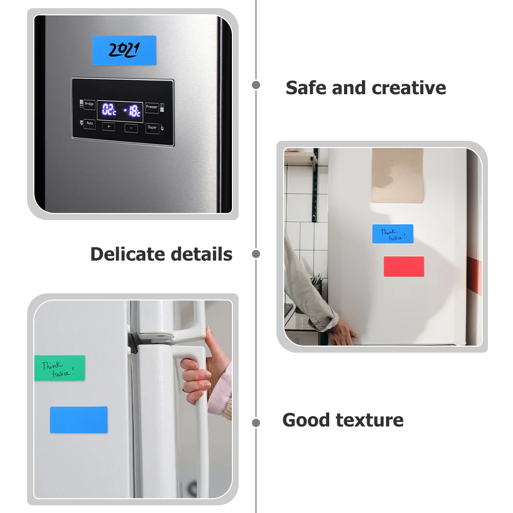 Imagem -02 - Ímã do Refrigerador Ímãs para Wipe Label Magnetic Dry Erase Labels Name Tag Stickers