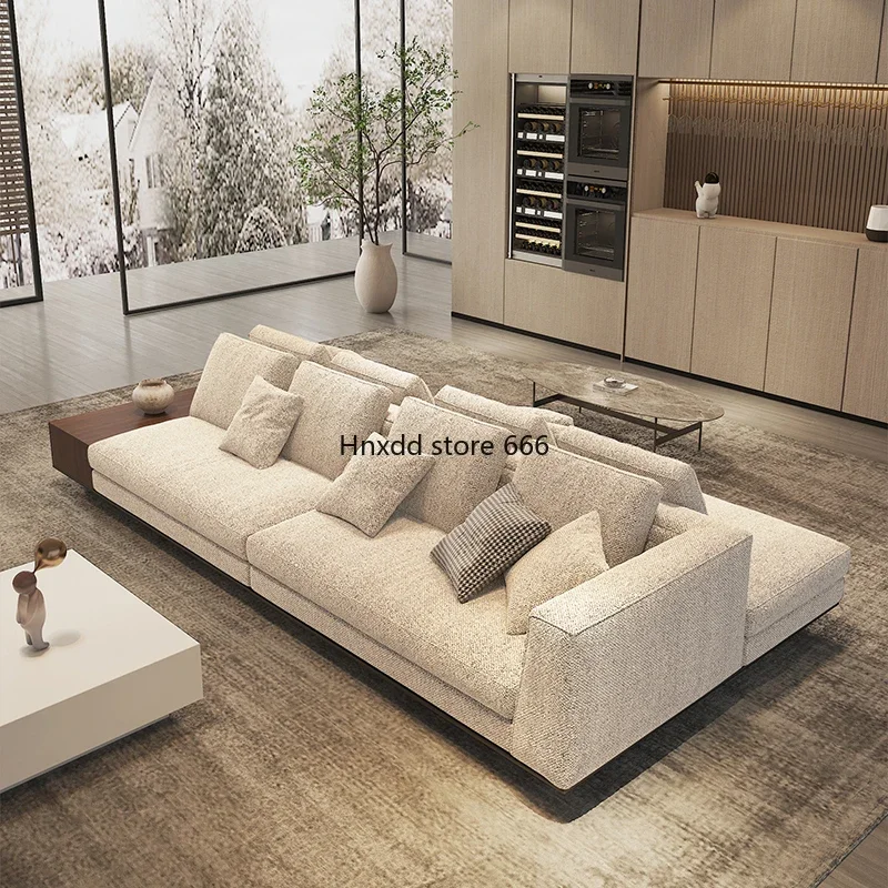 High-end Italian light luxury fabric sofa Modern simple double-sided two-sided large-sized sofa