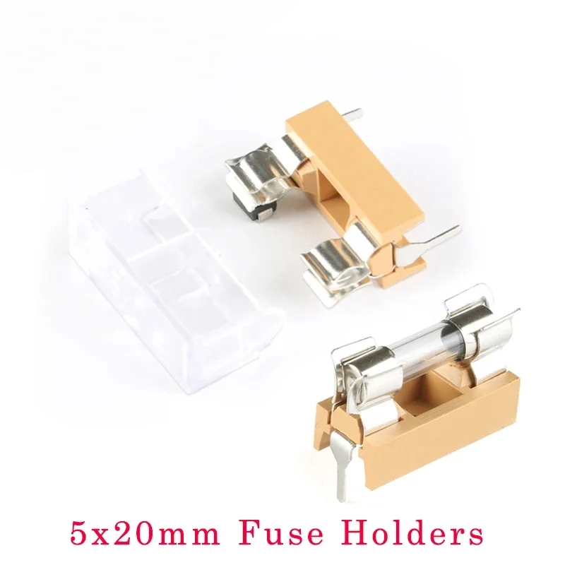 10PCS/LOT 5*20mm Fuse Holders 5X20 Insurance Tube Socket Fuse Holder For 5*20 Insurance