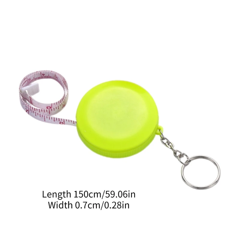 Double Scale Tape Measure Tailor Sewing Craft Cloth Measurement Tool 150cm Small Tape Measure Retractable M4YD