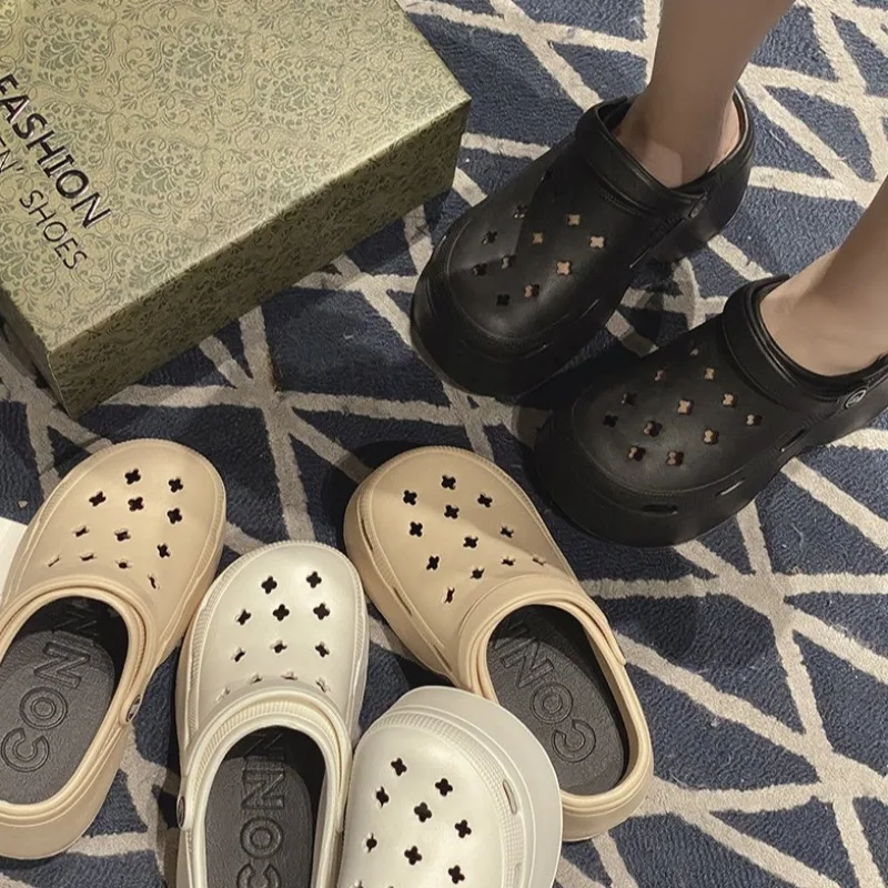 قباقيب نسائية صيفية شباشب شاطئ غير قابلة للانزلاق موضة 2025 صنادل نسائية جديدة من مادة إي في إيه أحذية مشي خارجية Zapatos De Mujer