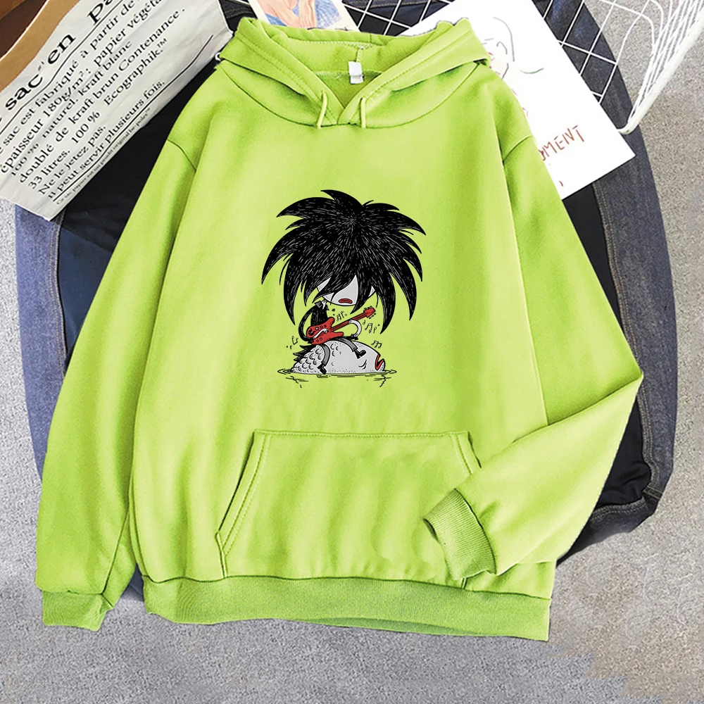 The Cure Robert Smith Hoodies Cartoon Casual Long Sleeve Mens Sweatshirts Printing Clothes Hip Hop Music Band Graphic Pullovers