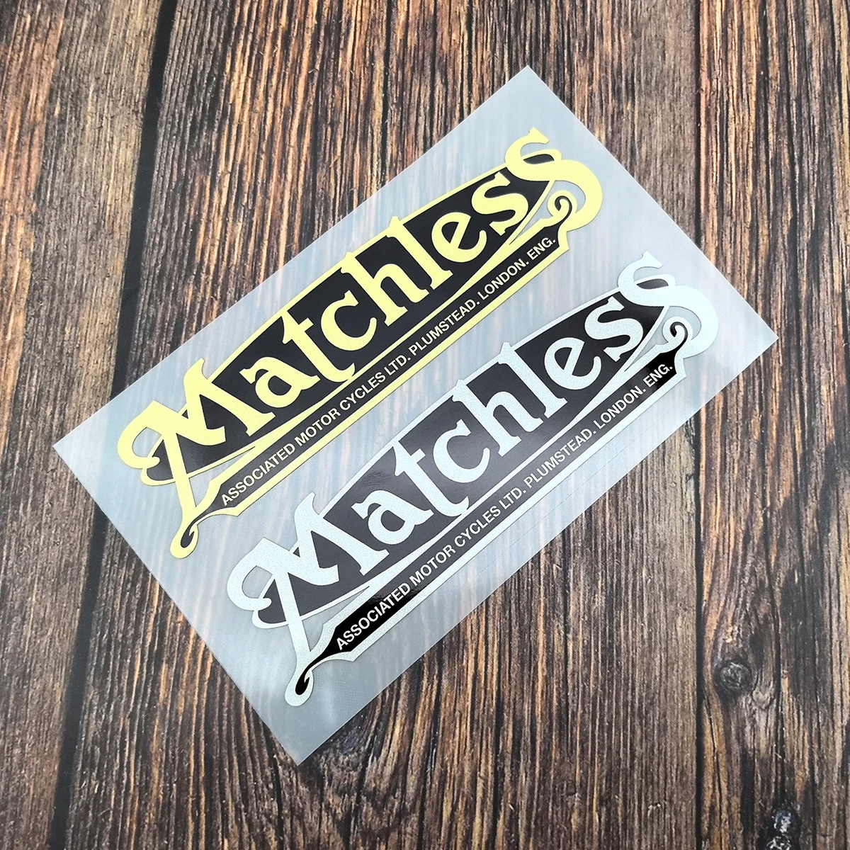 

2Pcs Refective Matchless Motorcycle Mudguard Script Type Stickers Bike Classic Vintage Motorcycle Accessories