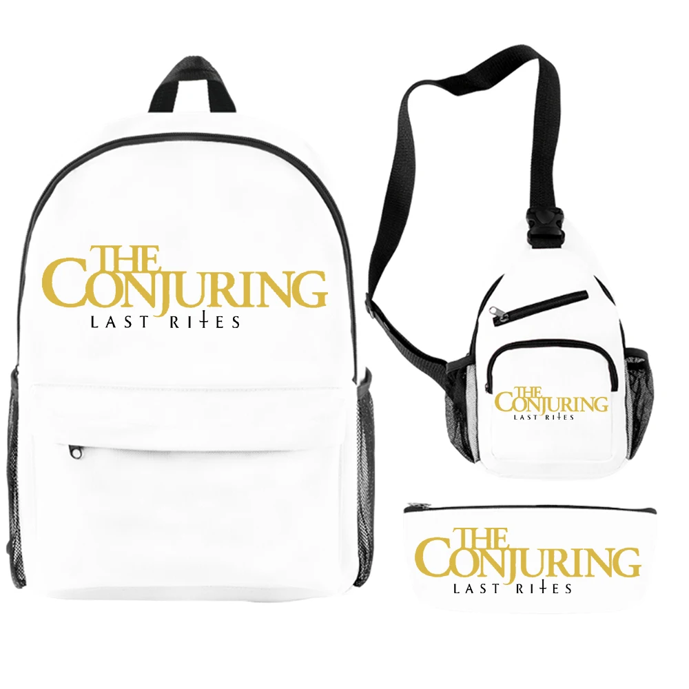 حقيبة ظهر The Conjuring Last Rites مكونة من 3 قطع للجنسين حقيبة نهارية مكونة من 3 قطع حقيبة سفر عصرية حقيبة كروس فريدة من نوعها حقيبة هيب هوب #2