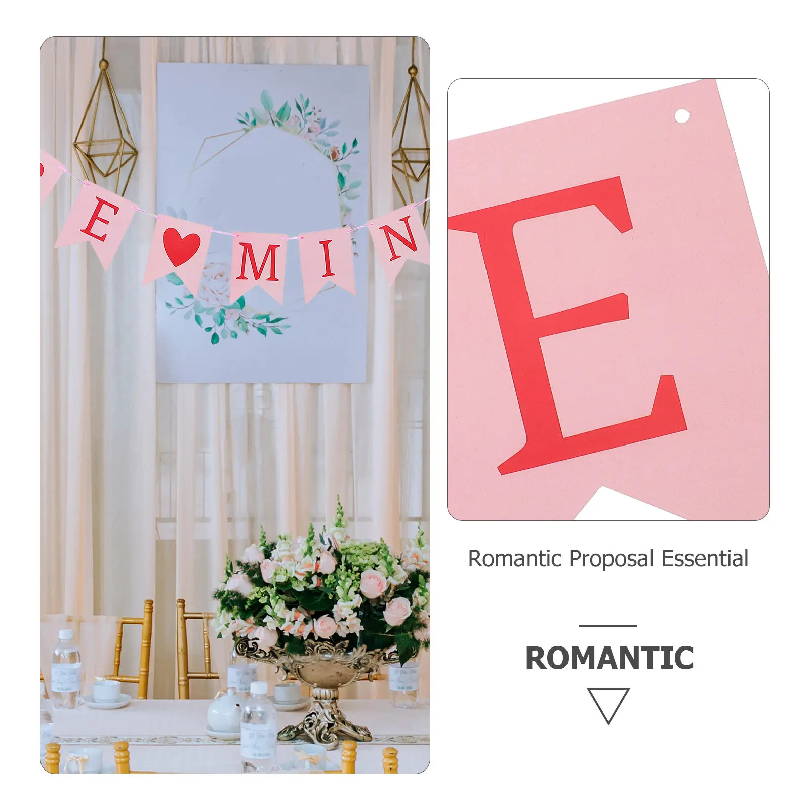 Be Mine Heart Banner Valentines Day Decor for Mantel Fireplace Indoor Outdoor Engagement Wedding Proposal Backdrop