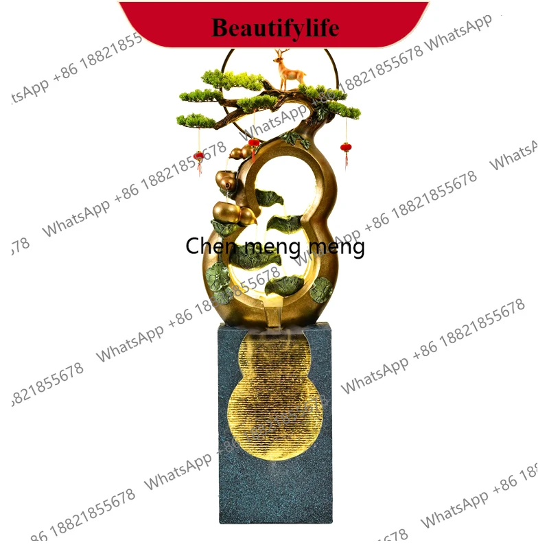 

G153 New Chinese floor-to-ceiling rockery, flowing water, fountain, circulating water, home decorations, waterfall ornaments