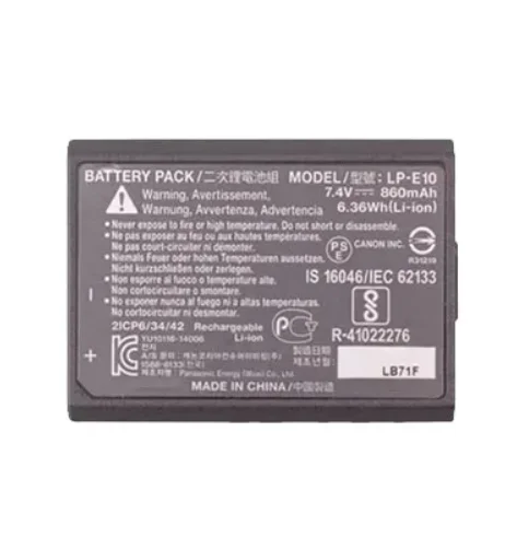 LP-E10 LPE10 860mAh Battery For Canon EOS Rebel T3 T6 T7 T100 Kiss X50 X80 X90 1500D 3000D 4000D Camera