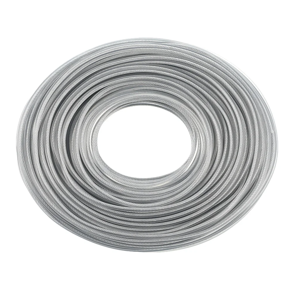 

Professional Mower Steel Wire Trimmer Line Durable Wear Resistant Mowing Rope 45m for Brush Cutter Lawn Grass Trimming