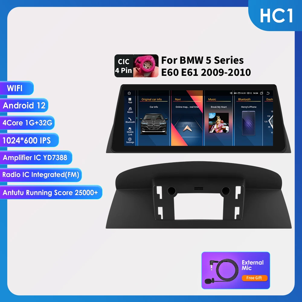 2din Android Auto Radio Multimedia Video Speler Voor Bmw 5Series E60 E61 E63 E64 3Series E90 E91 E92 E93 Stereo Gps Carplay 4G Rds