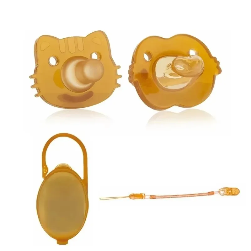 

2Pcs/Set Daily and Night Silicone Baby Pacifier Food Grade Silicone Newborn Soother Solid Color Dummies Silicone Nipple for Baby