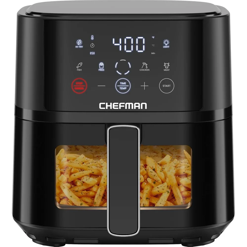 2025 NEW Chefman Air Fryer–4QT Compact Airfryer for Quick&Easy Meals,Features Hi-Fry Technology for Extra Crisp,Easy-View Window