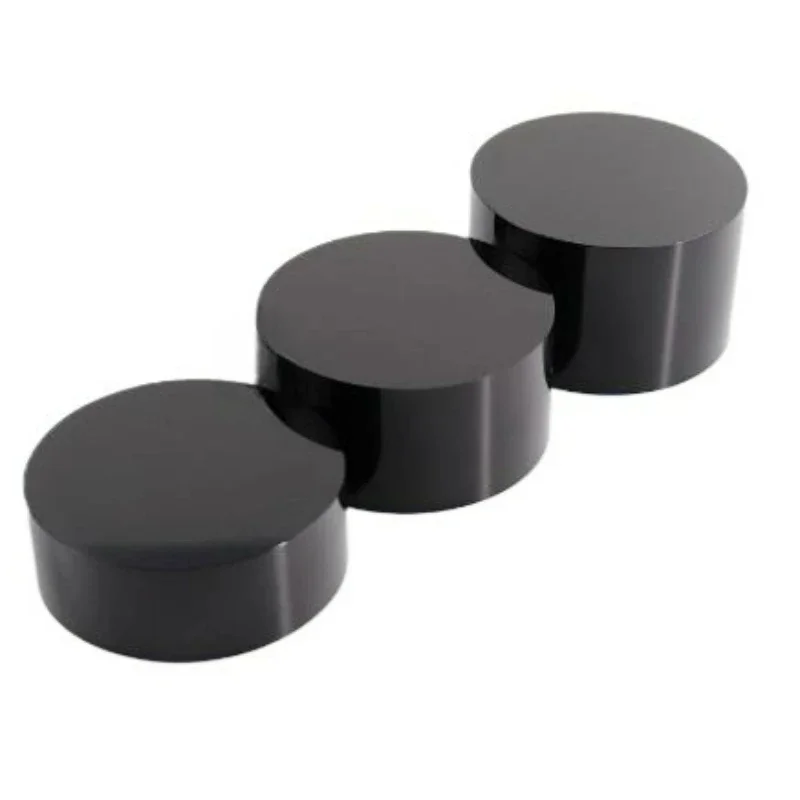 Black Acrylic Cylinder Display Stand 1Pcs for Jewelry Rack Doll Holder Cosmetic Case Display Tray Diameter 50mm/60mm/80mm