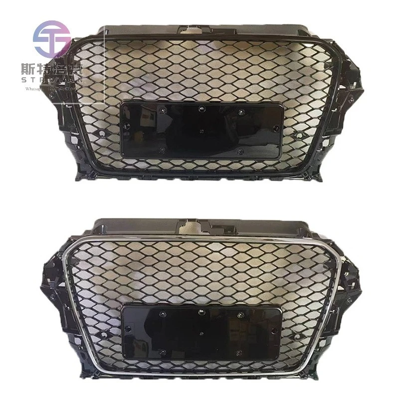 New Style Car Body Kit ABS Front Honeycomb Mesh Grille for audis A3 S3 8V Upgrade to RS3 2014 2015 2016