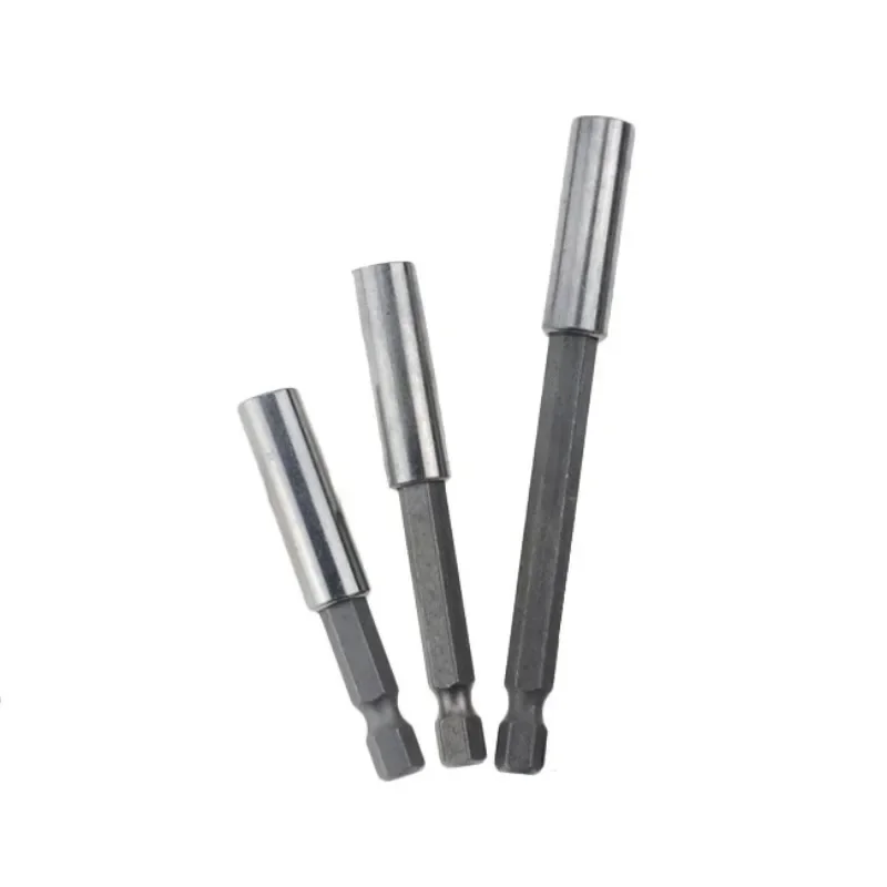 1PCS Extension Connecting Rod 60/75/100mm Silver Steel Hex Shank Rod Screwdriver Tip Holder Extension Bit  Power Tool Accessorie