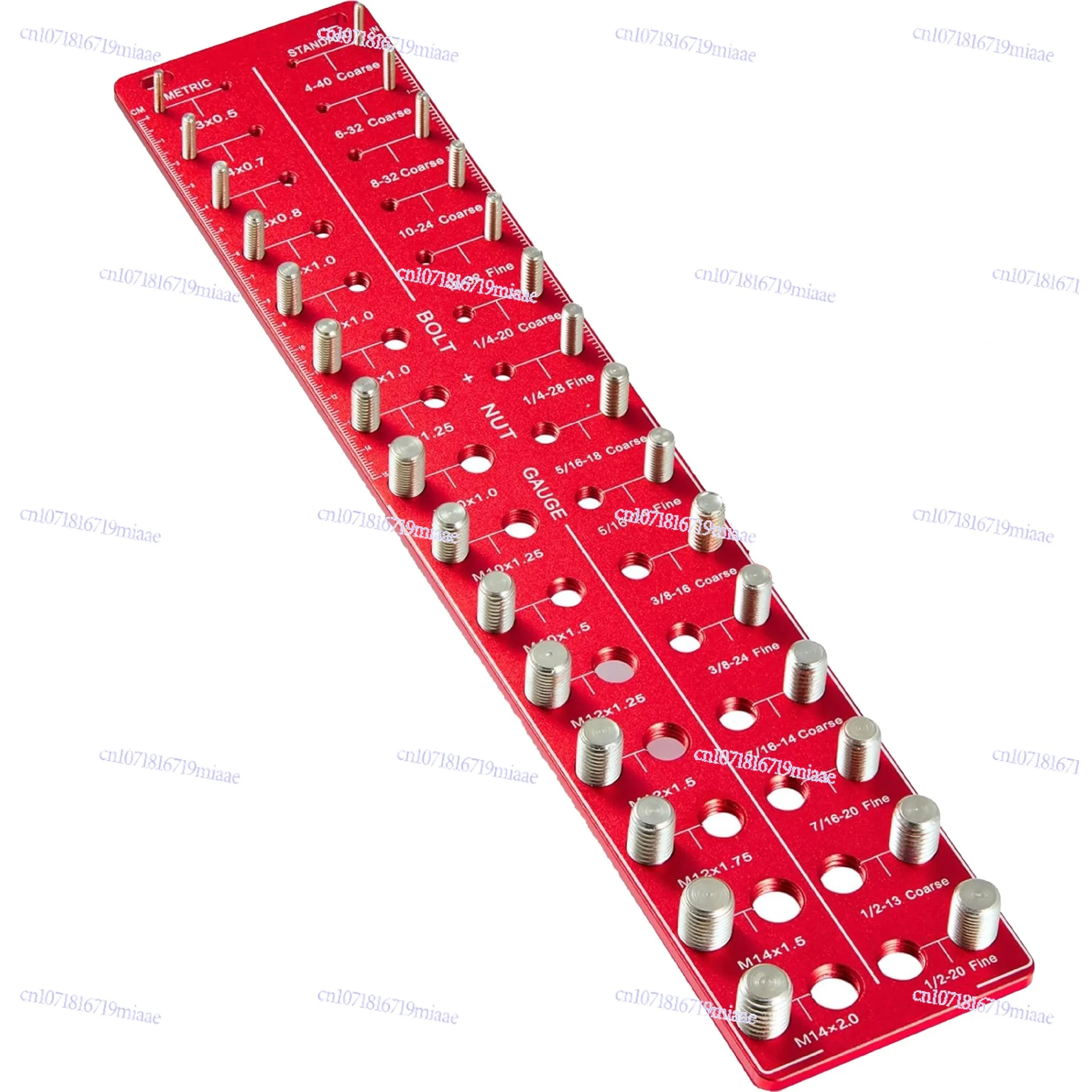 30 Hole Screw Nut and Bolt Thread Checker, Screw Gauge, Nut Checker