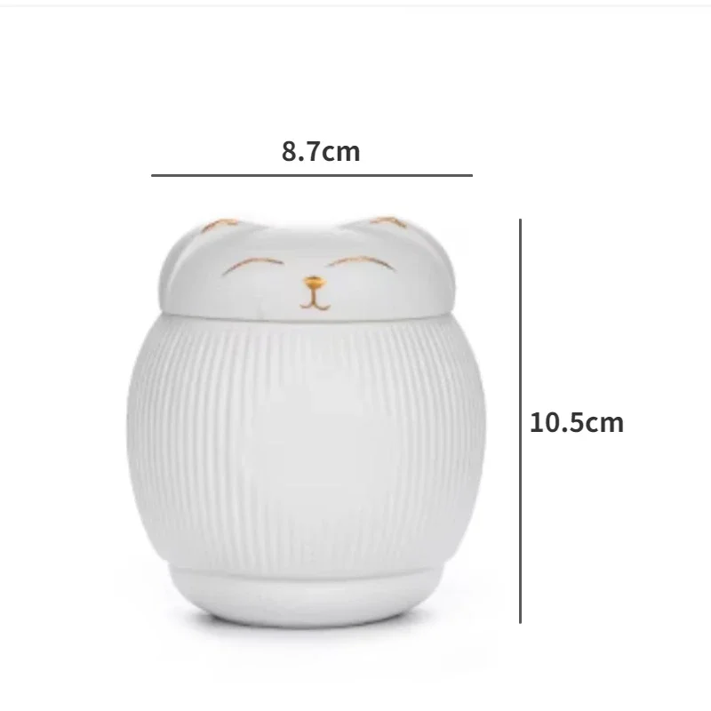 

Black and white striped fortune attracting cat pet dog ashes box hair bone storage box can