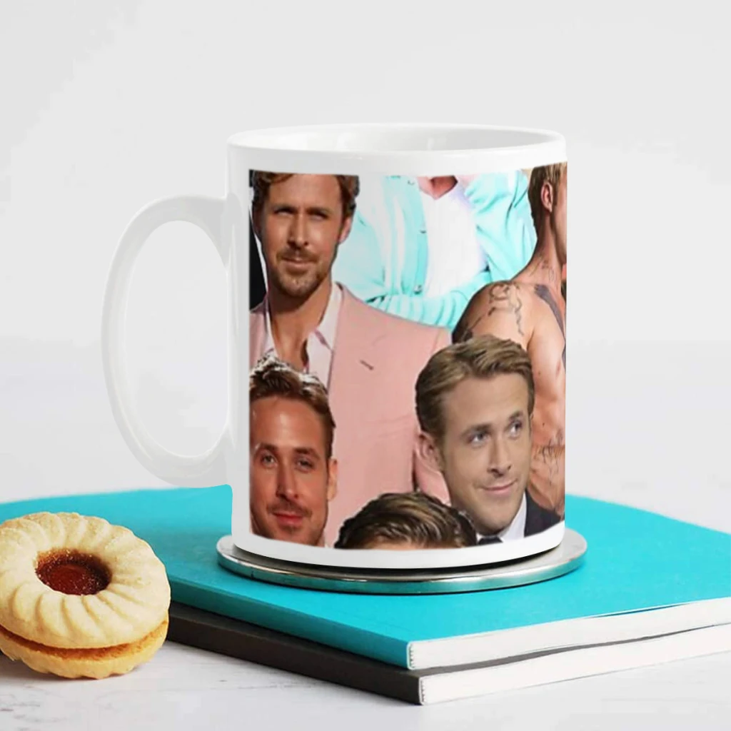 Ryan Gosling Photo Collage Ceramics Coffee Mugs Tea Cup Milk Cups Gifts Drinkware Coffeeware