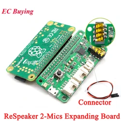 ReSpeaker 2-Mics HAT Expanding Board Voice Stereo Recognition Module Dual Microphone Array for Raspberry Pi0 Pi 4B 3B+/3B Zero