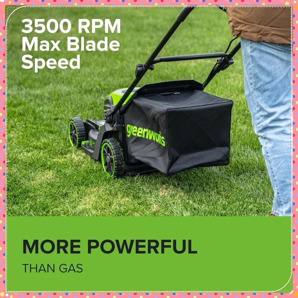 جزازة دفع قوية بدون فرش، وبطارية 4.0 أمبير وشاحن سريع. وظيفة 2 في 1 للتدليب والتعبئة المتفوقة.