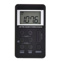 Portable FM Radio with Rechargeable Battery Enjoy On-The-Go Listening with Earphones and Digital Display