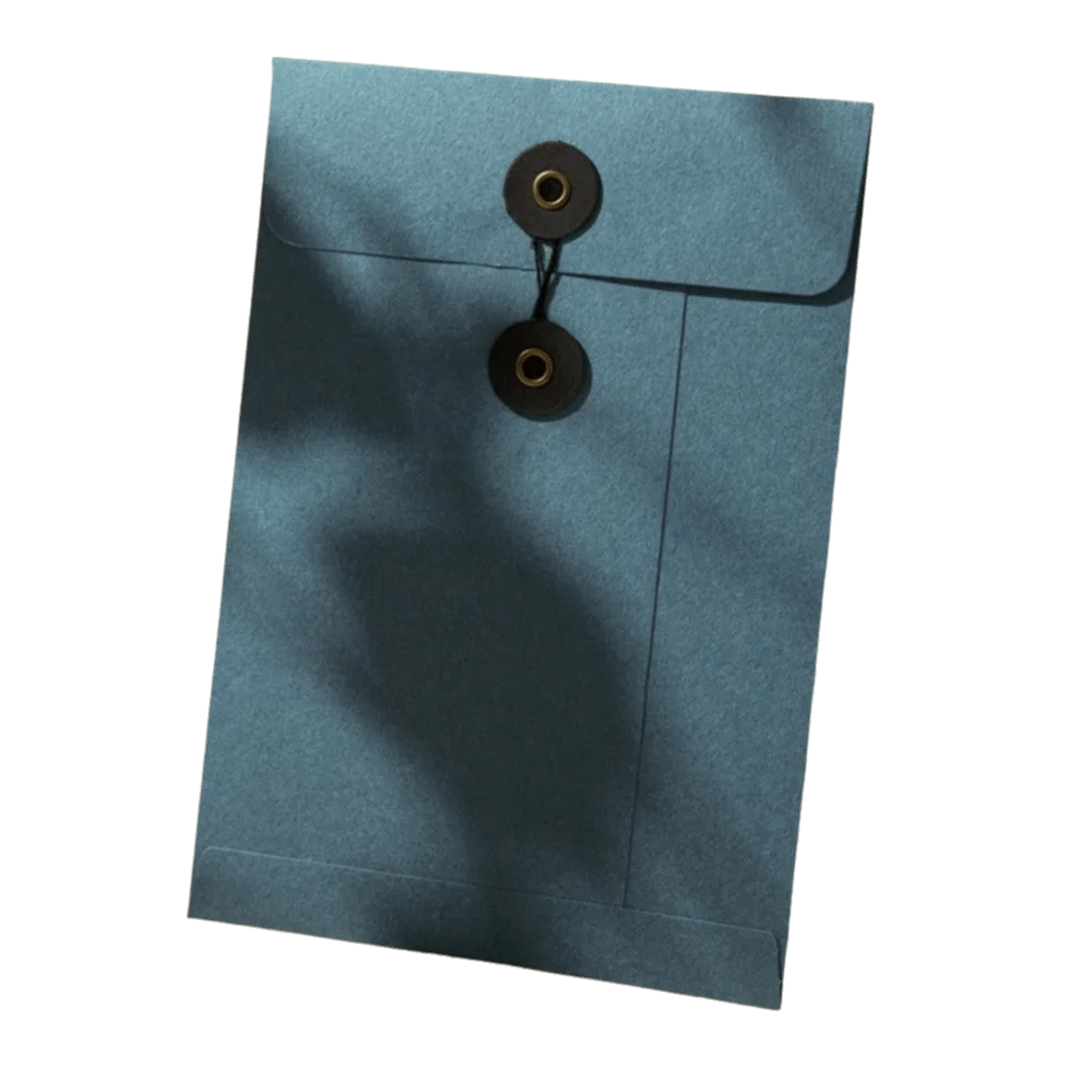 Ins A5 Kraft Paper Envelopes High Grade Closure Clasp Invitation Card Bag with String Tie Archive Bag Invoice Storage Bag