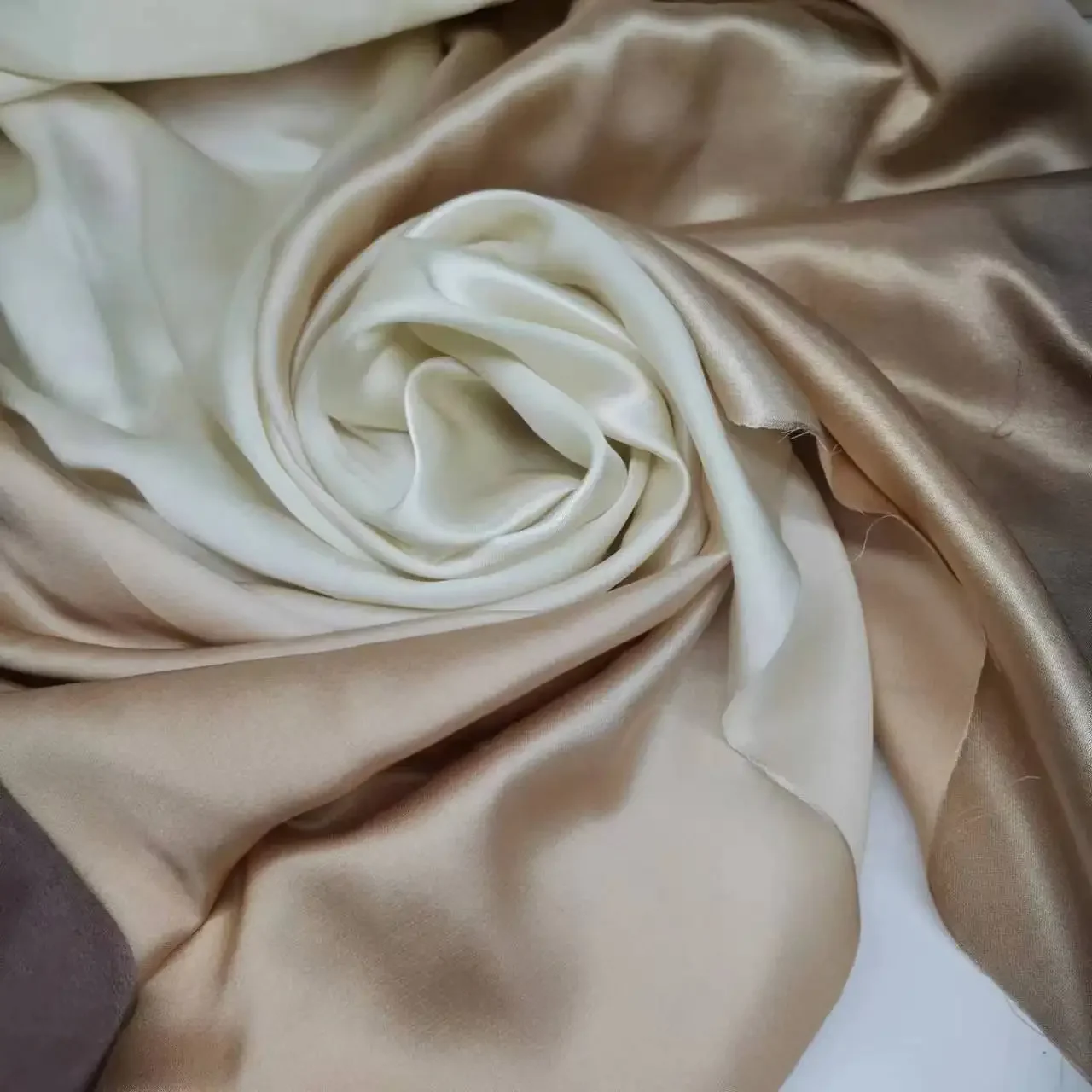 Ombre Silk Cotton Dress Fabric Mulberry Soie Breathable DIY Clothing Sewing Material