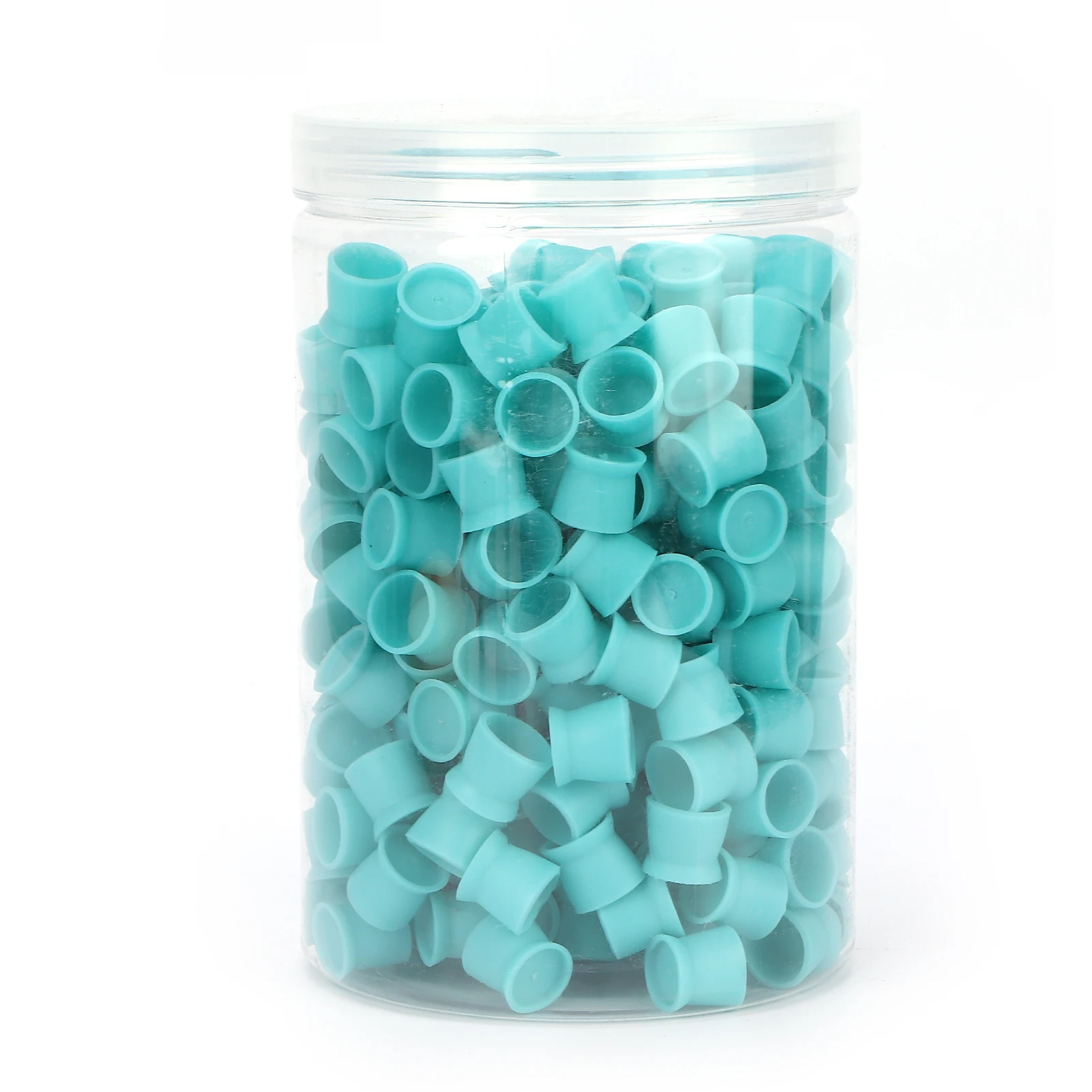 300pcs Tattoo Ink Pigment Cup Disposable Silicone Eyebrow Lip Eyes Tattoo Pigment Cup Blue