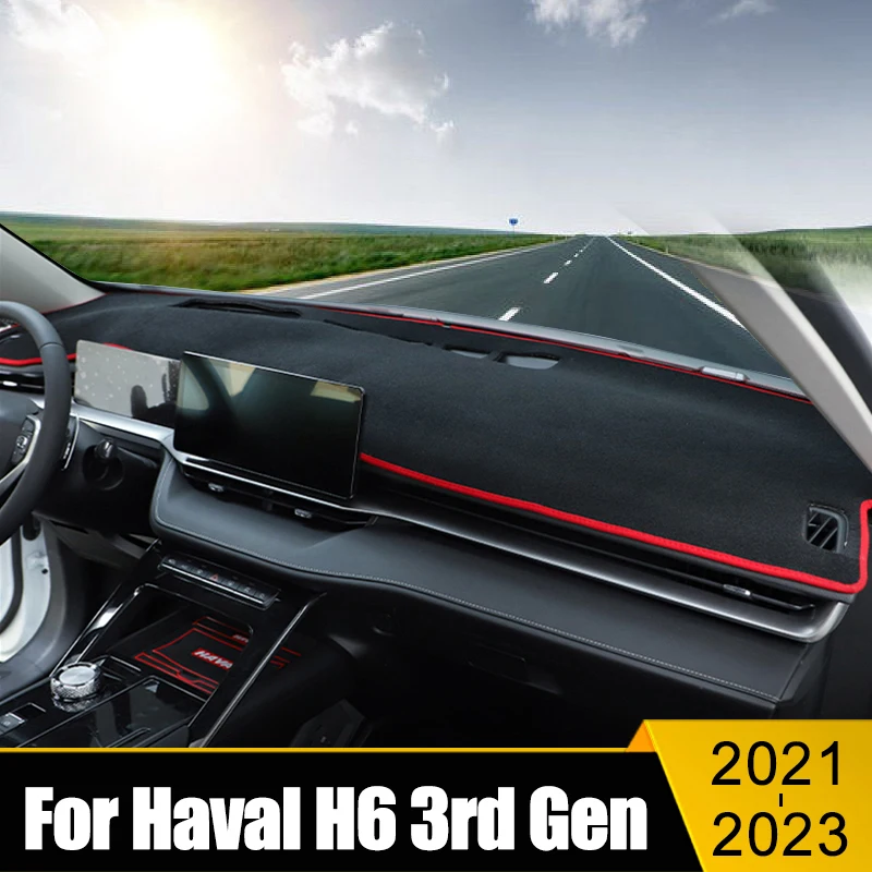 For Haval H6 3rd Gen GT 2021 2022 2023 PHEV Car Dashboard Avoid Light Pads Instrument Platform Desk Cover Mats Anti-UV Carpet