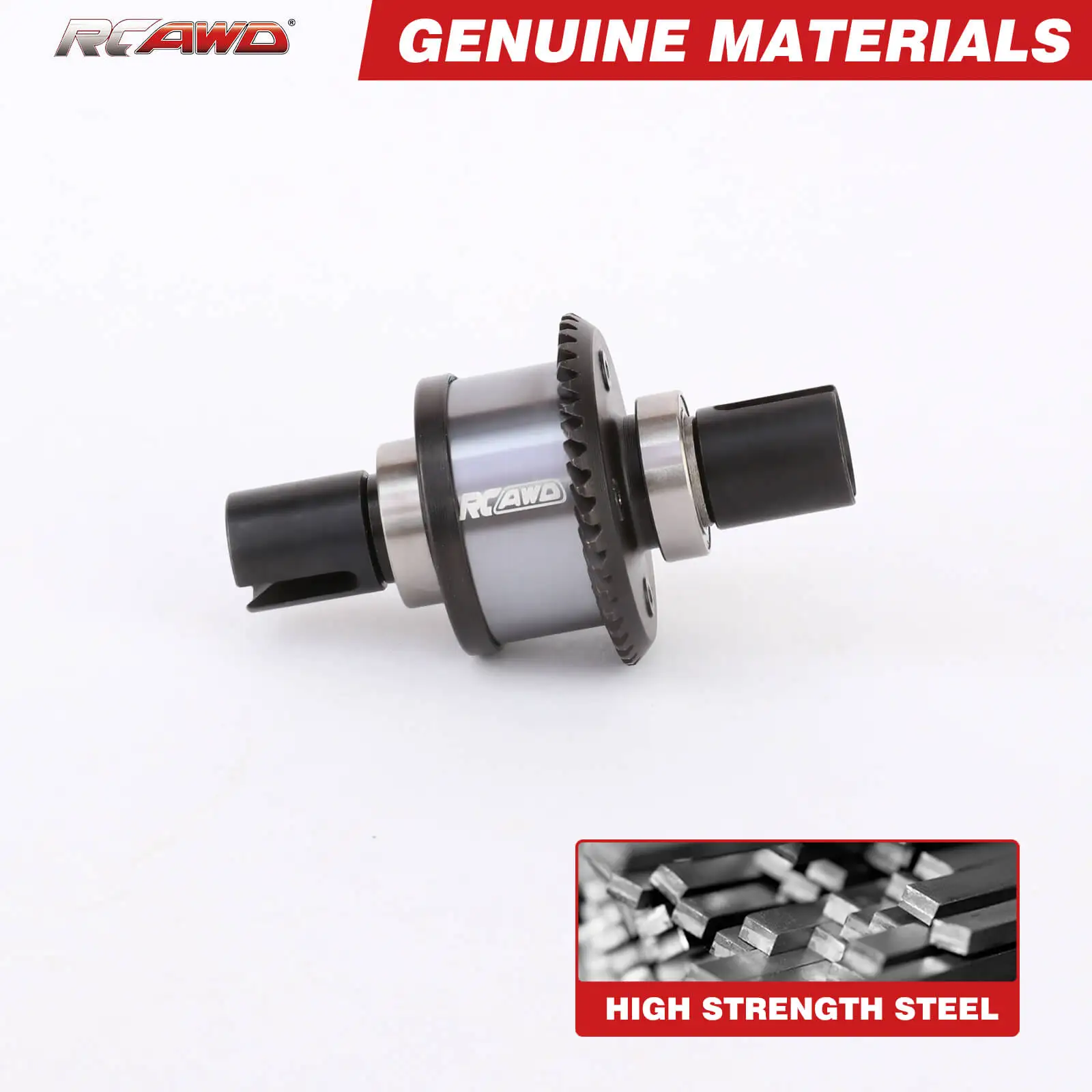 RCAWD 40T Front Differential Assembly 14T Input Gear Metal Diff For Losi 1/10 Baja Rey Hammer Rey U4  Rock Racer Upgrade Parts