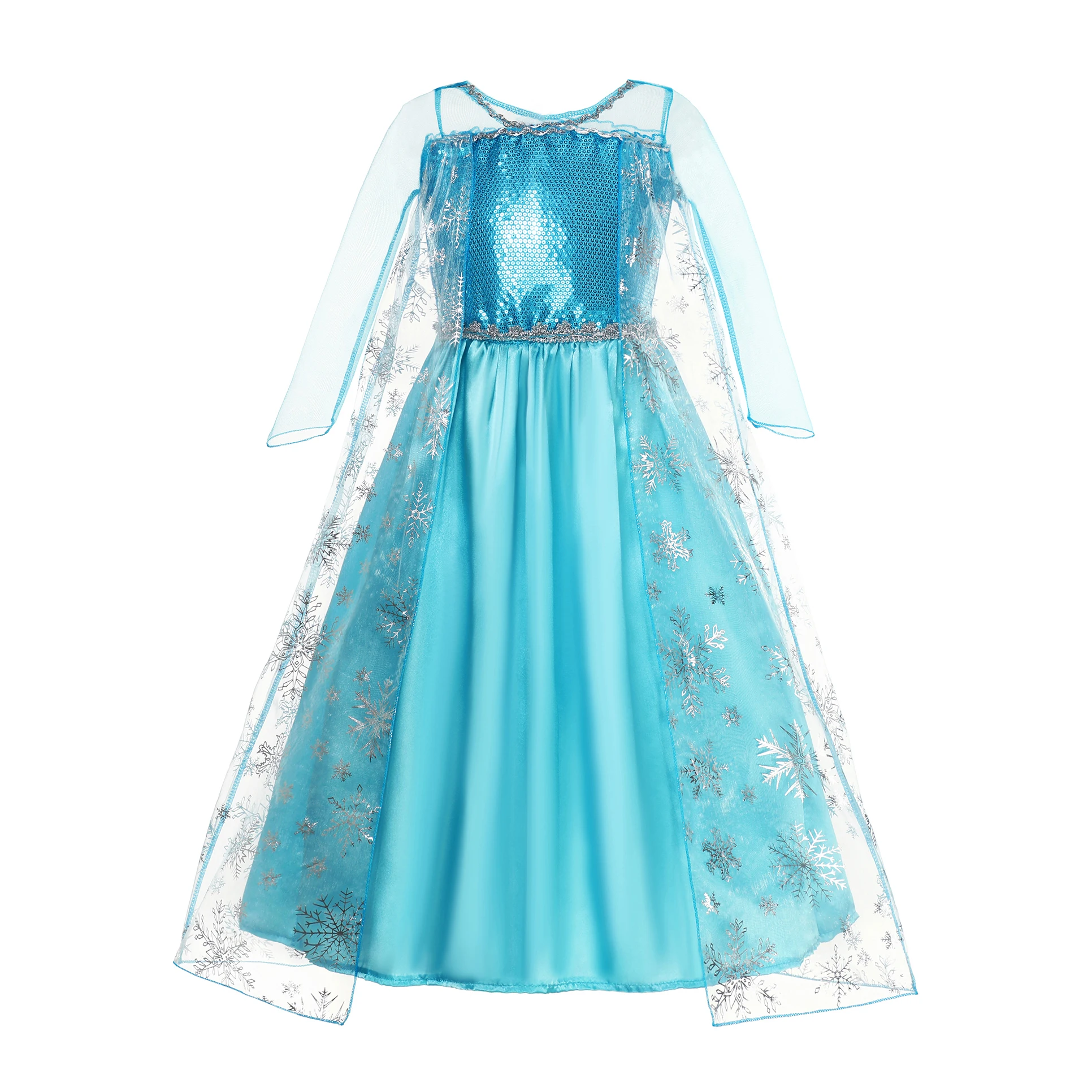 Meisjes Sneeuwkoningin Elsa Kinderkostuums voor meisje 2025, Carnaval Party Prom Gown Robe-spelen Kinderkleding Peuter Prinsessenjurk