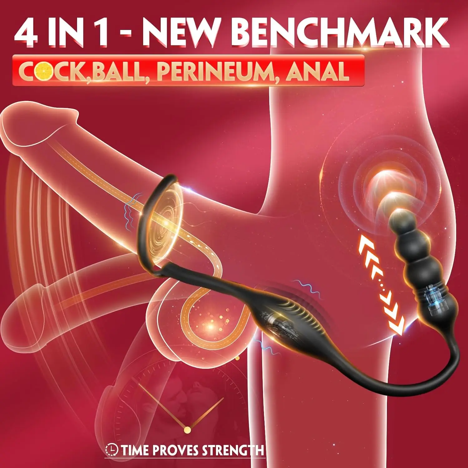 Męskie zabawki erotyczne - Masażer prostaty z funkcją wibracji dla dorosłych, wibrujący korek analny z pilotem, 10 trybów wibracji