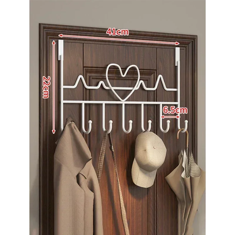 Punch-Free Wall Storage Hanger, Door-Behind Hook, Gancho de roupa, Gancho, Organizador do quarto, Acessórios de cozinha