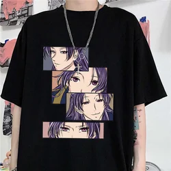 男性用アニメ日記プリントTシャツ,人気,ルーズ,クール,アウトドア,ストリート,夏