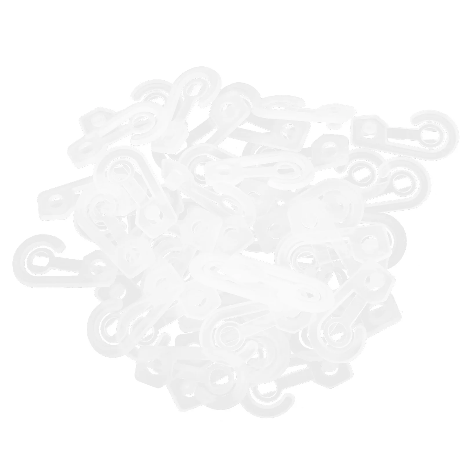 

100pcs Plastic Clear Transparent Hanger Clips J Shape Holder For Socks Underwear Gloves File Bags Versatile Storage