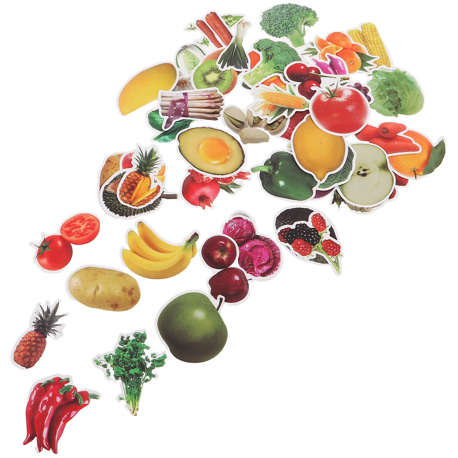 200Pcs Realistic Fruit Stickers Waterproof for Kids Hand Eye Coordination Development Sticker Sheets for Water Bottles Computers