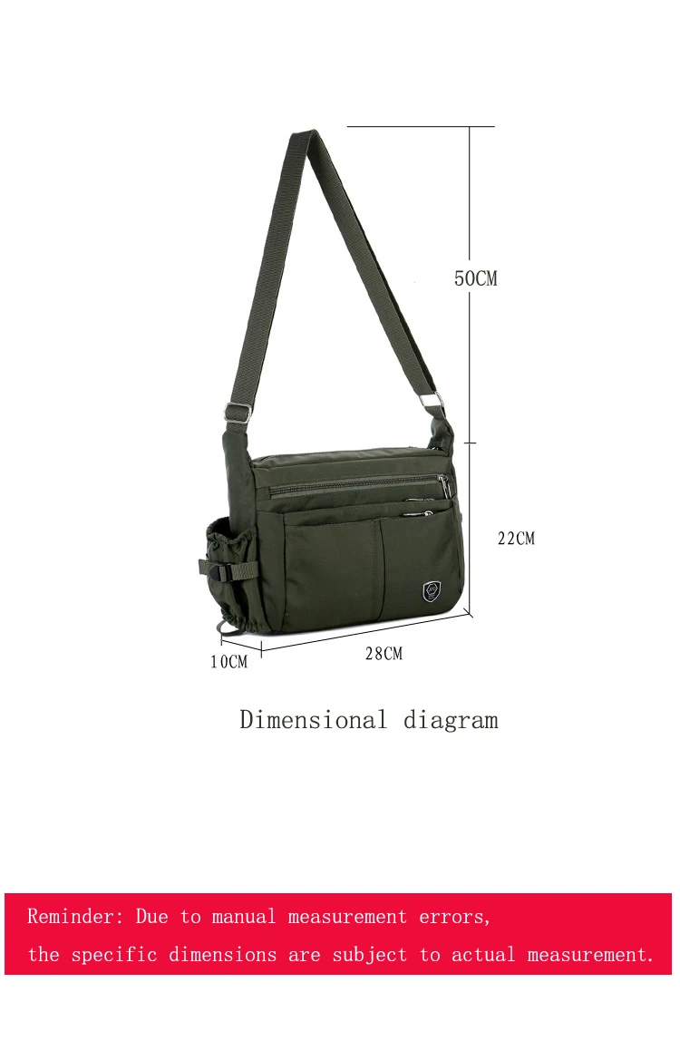 Men's Crossbody Bag Nylon Waterproof Convenient Messenger Bags School Sports Travel Leisure Shoulder Bag Wholesale Dropshipping