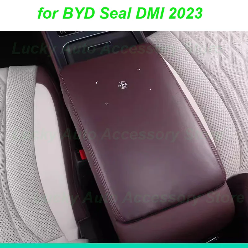 

Car Central Armrest Case Protective Cover for BYD Seal DMI 2023 Central Console Pad Leather Cover Interior Accessories