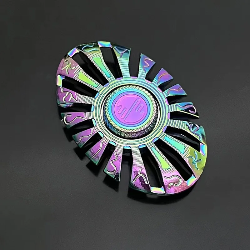 Kreatywny EDC latająca ryba Gyro palec palec Gyro metalowe kolorowe zabawki dekompresyjne Fidget Spinner zabawki biurowe prezenty