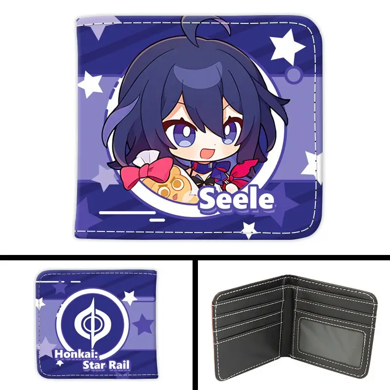 Honkai: Star Rail Anime Jing Yuan Seele Silver Wolf Bronya Rand Dan Heng Kafka Ruan Mei Wallet Fashion Purse Cute Cosplay Gift